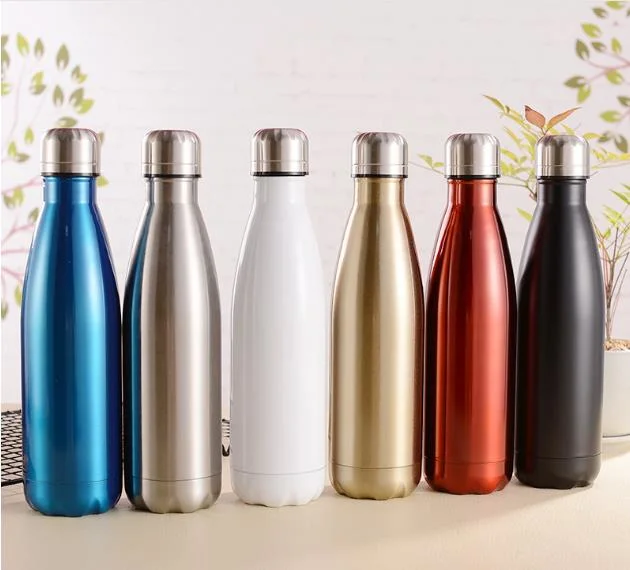 Double Wall Insulated Stainless Steel Cola Shape Sport Water Bottle Vacuum Flask