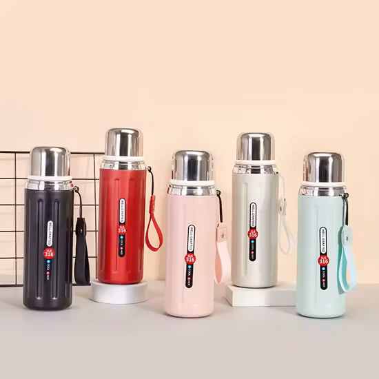600ml Custom Logo Gradient Color Double Wall Insulated Stainless Steel Vacuum Water Bottle