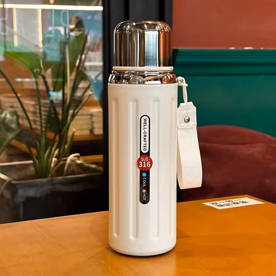 600ml Custom Logo Gradient Color Double Wall Insulated Stainless Steel Vacuum Water Bottle